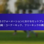 3-2-2-3フォーメーションにおけるセットプレーの組織：コーナーキック、フリーキックの構造